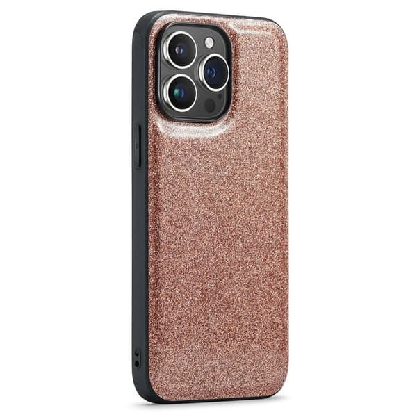 DG.MING Mobilskal till iPhone 12 Pro PU Läder Glitter Guld