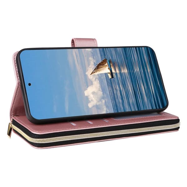 Plånboksfodral för Samsung Galaxy S26 Plus Konstläder - Roséguld