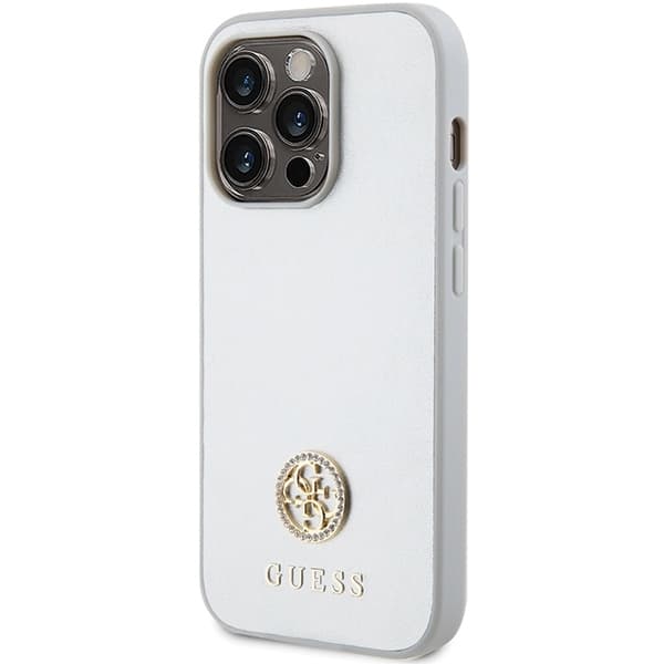 Guess Mobilskal till iPhone 15 Pro 6.1 MagSafe Strass Metal Logo - Silver