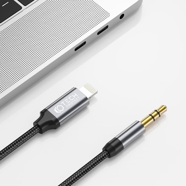 Tech-Protect Lightning To Aux Mini (3.5mm) Kabel 100 cm Svart