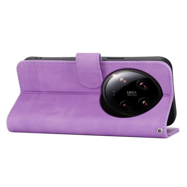 DIERFENG DF-03 Plånboksfodral för Xiaomi 14 Ultra - Konstläder - Lila