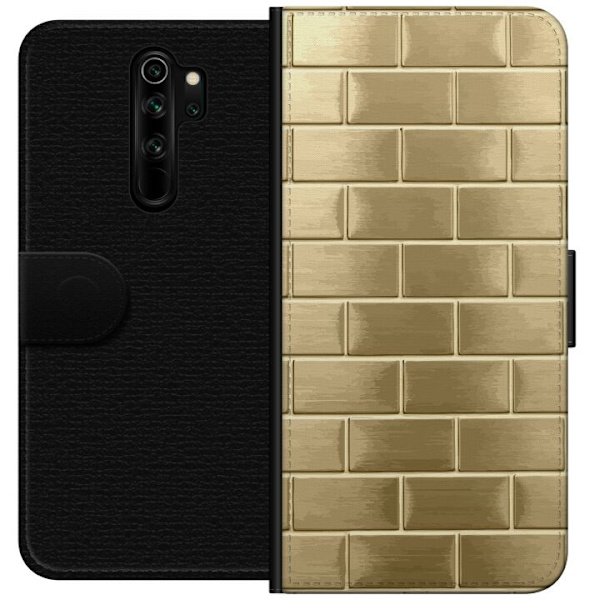 Plånboksfodral till Xiaomi Redmi Note 8 Pro med Gyllene Murstenar