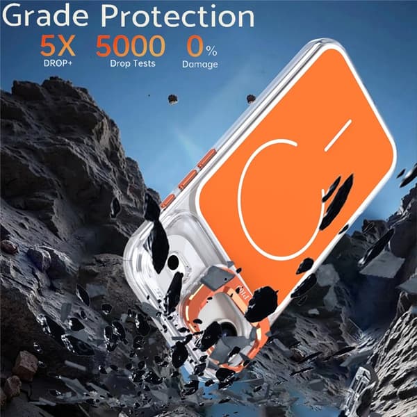 Mobilskal till iPhone Air MagSafe Lens Kickstand TPU + PC - Orange Orange