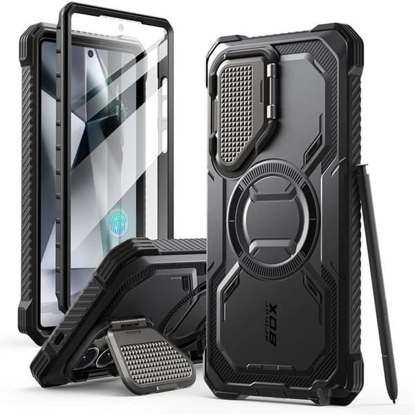 SupCase Telefontaske til Galaxy S25 Ultra Magsafe IBLSN Armorbox - Sort Svart