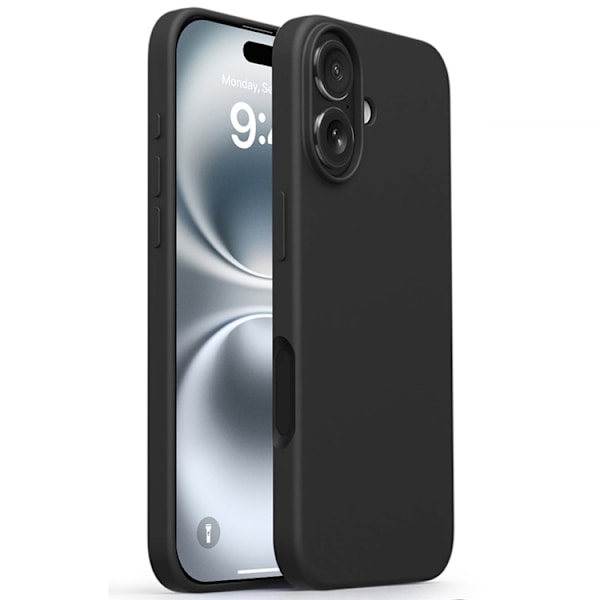 Mobilskal till iPhone 17 Silikon Microfiber Lining - Svart Svart