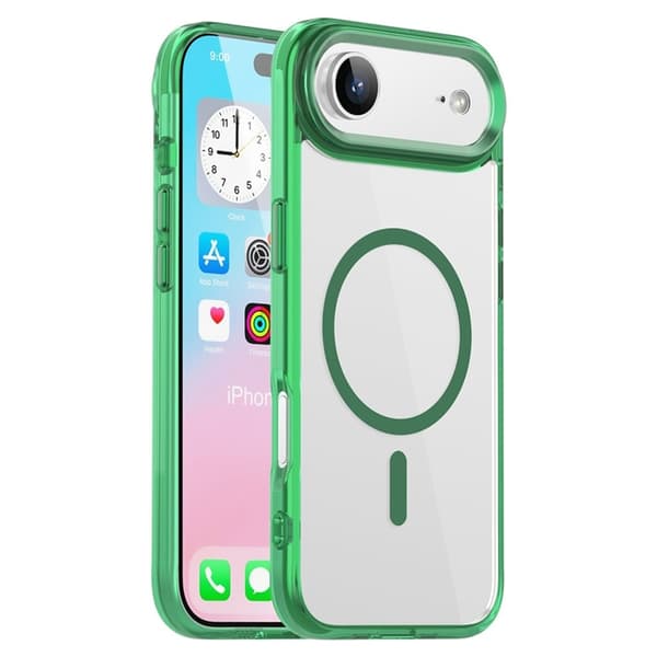 Mobilskal till iPhone Air MagSafe TPU+PC - Transparent Grön Grön
