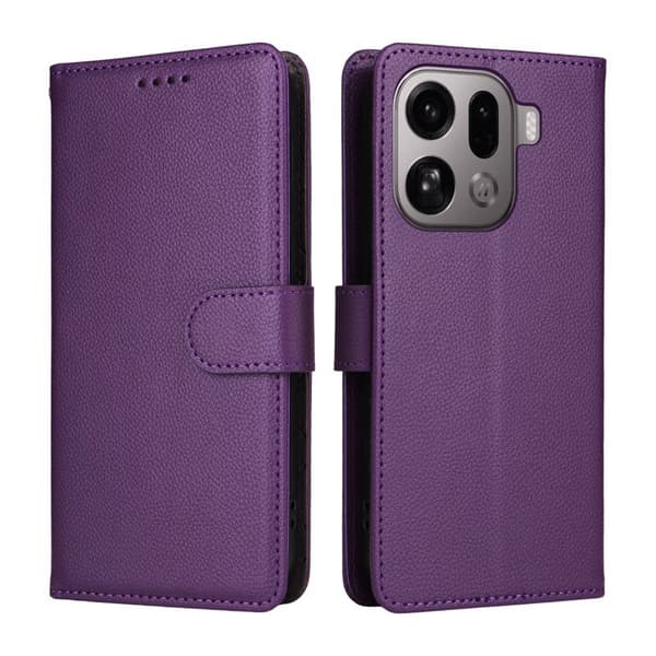 Oppo Find X9 Pro 5G Kortfack Plånboksfodral Konstläder - Lila