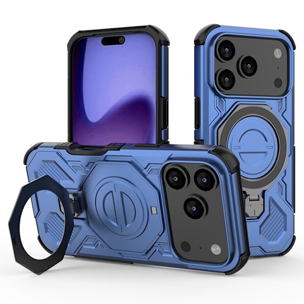 Mobilskal till iPhone 17 Pro Rotating Kickstand - Mörkblå Blå