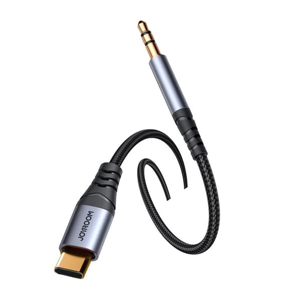 Joyroom USB-C Lydkabel AUX 3,5 mm minijack 1,2m - Sort Black