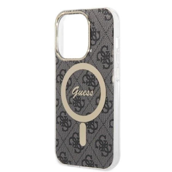 GUESS iPhone 14 Pro Max Magsafe Skal Print + Trådlös Laddare - Svart Svart