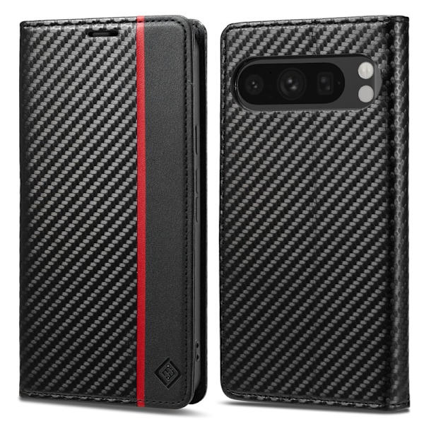 LC.IMEEKE Google Pixel 10 Pro Plånboksfodral Konstläder - Svart