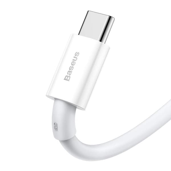 Baseus Superior USB-A til USB-C 66 W Kabel 1 m - Hvid Vit