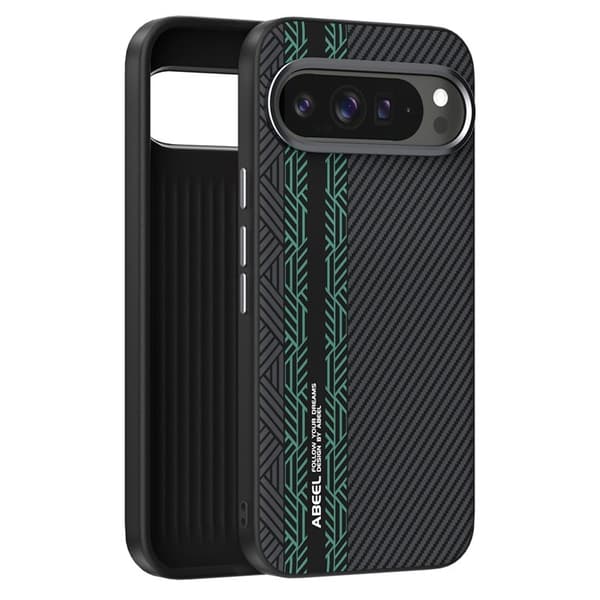 ABEEL Mobilskal till Google Pixel 10 Pro PC TPU Aluminium PU Läder - Textur 2