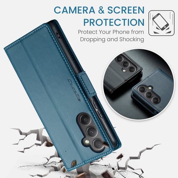 CASEME Plånboksfodral Konstläder för Samsung Galaxy A34 5G - Blå