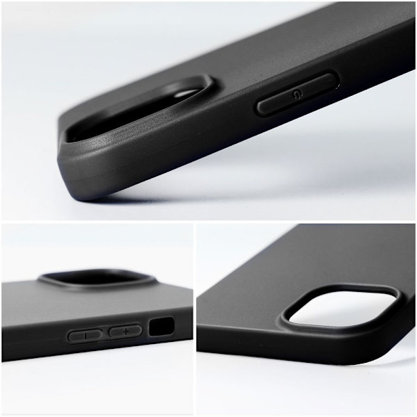 MATT skal för iPhone 14 Max svart Svart