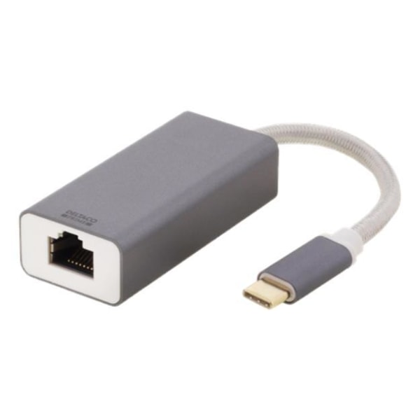 Deltaco USB-C Nätverksadapter - Rymdgrå grå