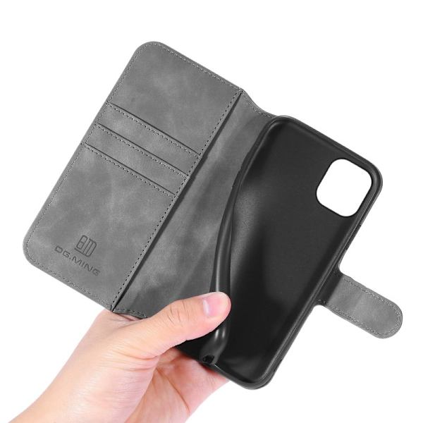 DG.MING Plånboksfodral Konstläder för iPhone 11 6.1" - Grå