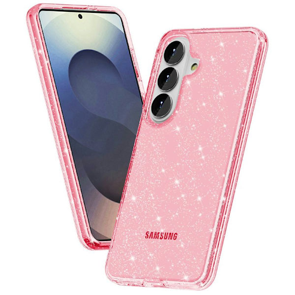 Mobilskal för Samsung Galaxy S26 Glittrande TPU + PC - Rosa