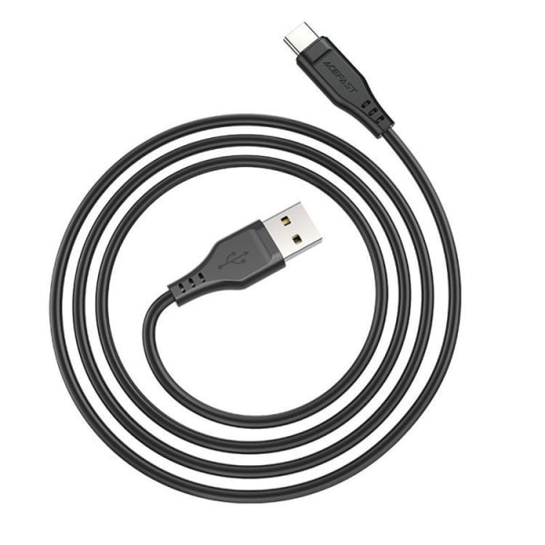 Acefast USB-A–USB-C-kaapeli 1,2 m - musta