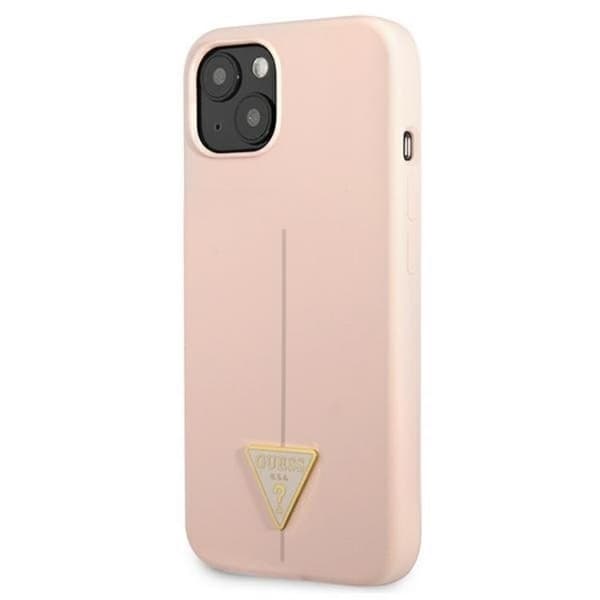 Guess iPhone 13 Skal Silicone Triangle - Pinkki Rosa