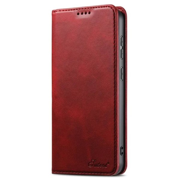 SUTENI Galaxy S23 Wallet Case Flip PU-nahka - punainen