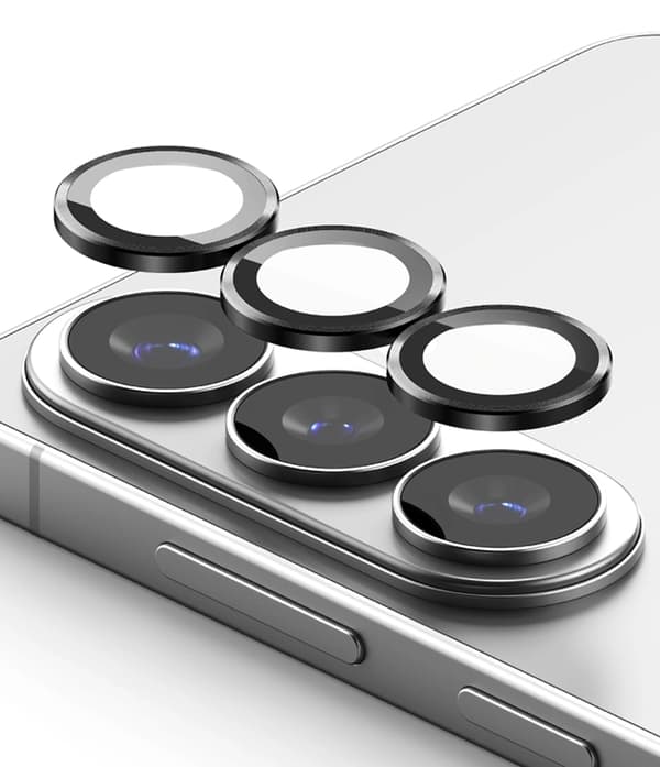 [2-Pack] Ringke kameradæksel hærdet glas til Galaxy S26/S26 Plus - Sort Svart