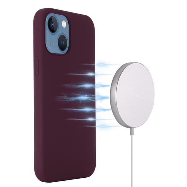 iPhone 14 Plus Skal Magsafe Silicone Ultra Slim - Vin Röd Röd