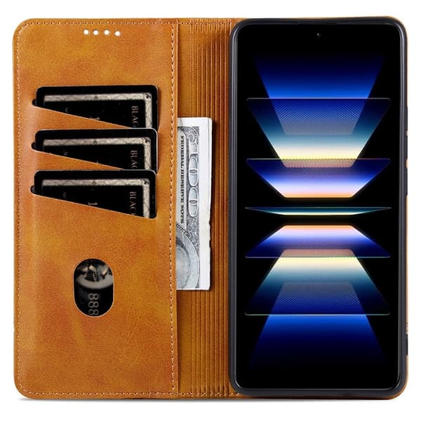 AZNS Samsung Galaxy A36 5G Plånboksfodral Konstläder - Brun