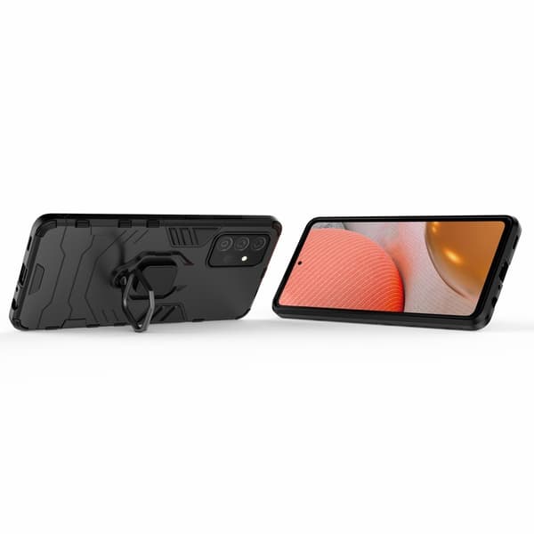 Kotelo ja rengaspidike Galaxy A72 5G - Musta Black
