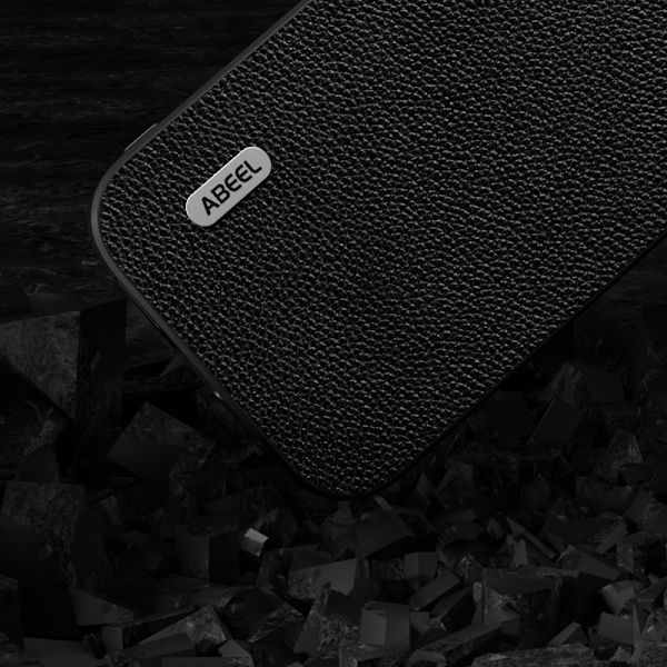 ABEEL iPhone 14 Pro Max Plånboksfodral Äkta Läder Svart
