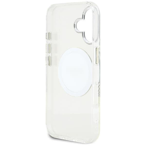 Guess Mobilskal till iPhone 16 MagSafe IML Metal Colored Circle - Vit