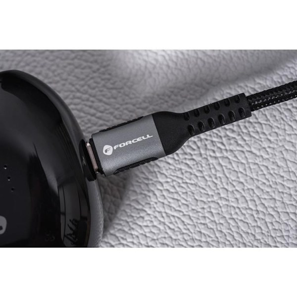 Forcell USB-A til USB-C Kabel 66W 3m QC3.0 3A Cafule - Sort Black