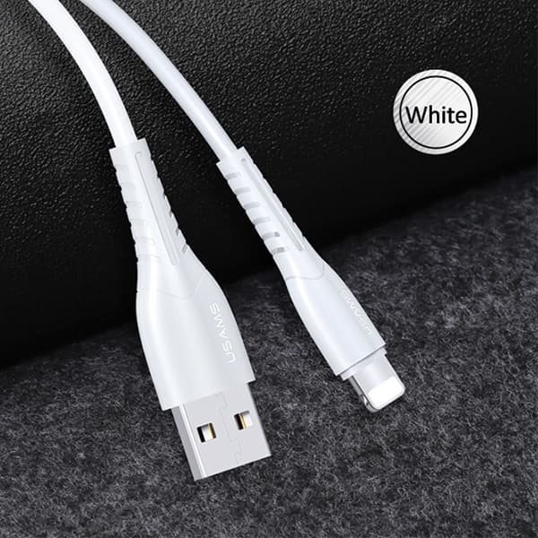 USAMS Kabel U35 lightning 2A Snabbladdning 1m vit SJ364USB02