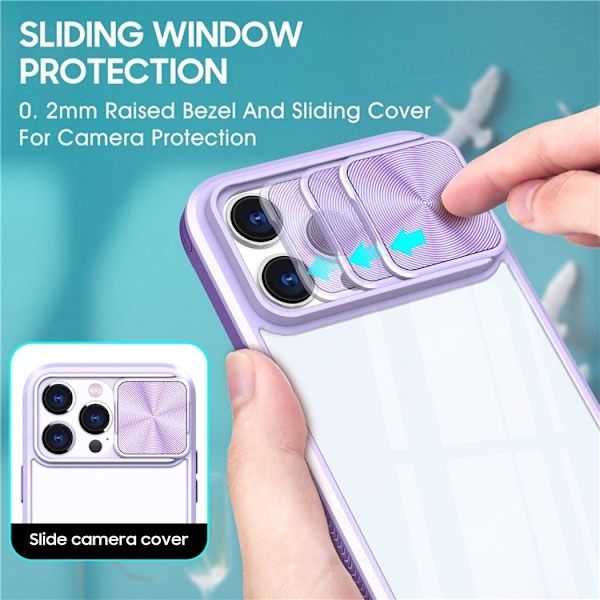 iPhone 14 Plus Skal Camera Slider - Lila