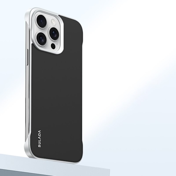 SULADA Mobilskal till iPhone 15 Pro Max Frameless PU + PC Bakside Svart