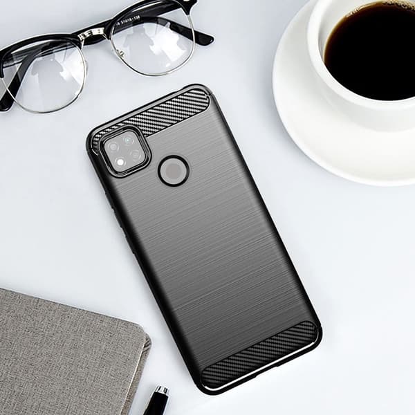 Xiaomi Redmi 9C/9C NFC Kuori Forcell Carbon - Musta Svart