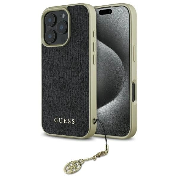 Guess Mobilskal till iPhone 16 Pro Max 4G Charms Collection - Svart Black