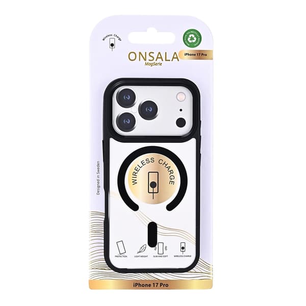 ONSALA Mobilskal till iPhone 17 Pro MagSafe Bumper - Svart-Clear Svart