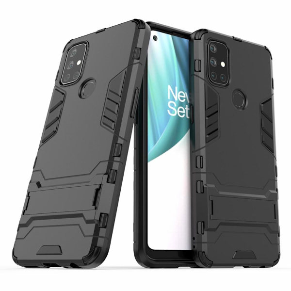 Kick-Stand Mobiilikansi Oneplus Nord N10 5G:lle - musta Black