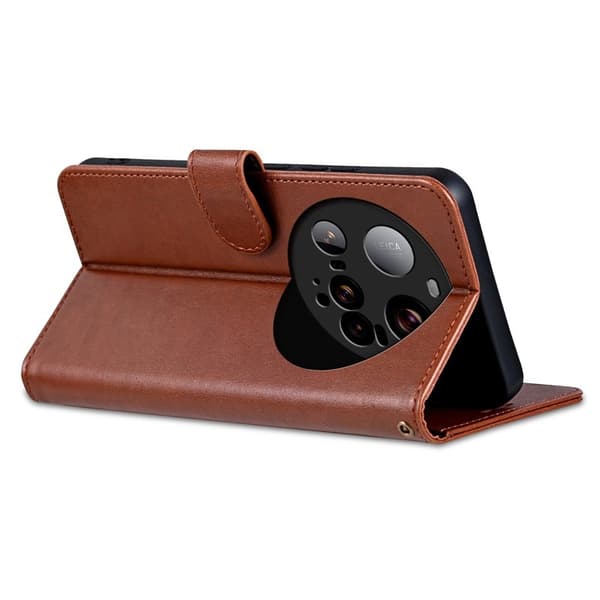AZNS Xiaomi 15 Ultra Plånboksfodral Anti-Scratch Konstläder - Brun