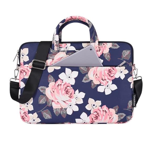 CANVASARTISAN Datorfodral 13" Floral H40-C22 med Axelrem - Blå Blå