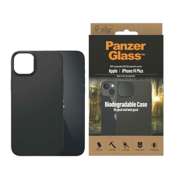 PanzerGlass Mobilskal till iPhone 14/15 Plus Biodegradable - Svart