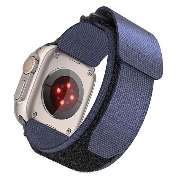 Forcell Apple Watch (42/44/45/49mm) Armband Nylon - Blå Blå