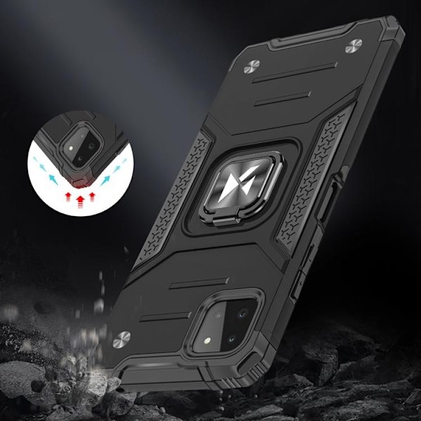 Wozinsky Ring Armor Mobilskal Galaxy A22 - Svart Svart