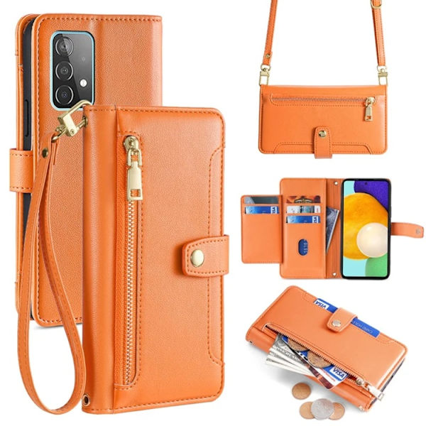 Galaxy A52 4G/A52s 5G/A52 5G Plånboksfodral Orange
