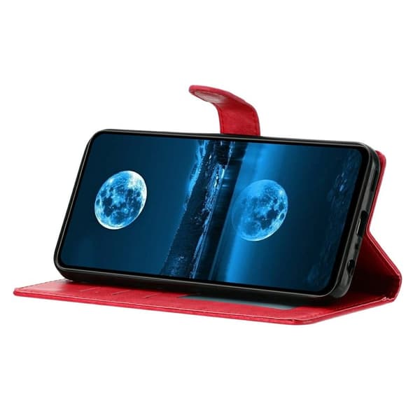 Samsung Galaxy S26 Edge Plånboksfodral Ställ Konstläder - Rosa
