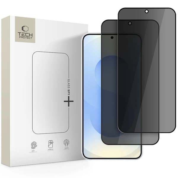 Tech-Protect [2-Pack] Härdat Glas Skärmskydd Galaxy S26 Privacy Spy Svart
