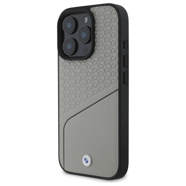 BMW Mobilskal till iPhone 16 Pro MagSafe Textured Line - Grå