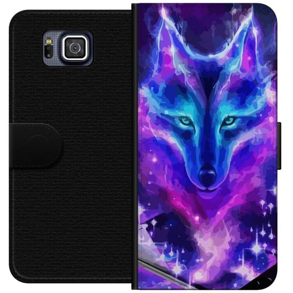 Plånboksfodral till Samsung Galaxy Alpha med Neon Varg