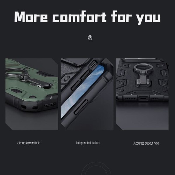 Nillkin iPhone 14 Taske Ring Holder Armor Pro - Blå